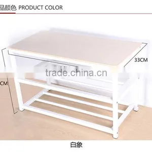 VIVINATURE Micro Fabric Shoe Rack Storage Organizer and Hallway Bench thumbnail-2