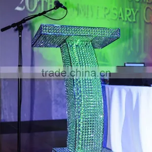 Wedding Crystal Podium Pillar, Decorative Podium on Square Pillar, Wedding Podium thumbnail-1
