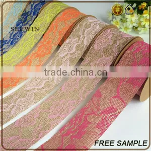 High Quality Online Lace Mesh Linen Jute Craft Fabric Ribbon Wholesale thumbnail-6