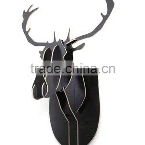 DIY 3D Cut Model Kit- Wooden Puzzle Kit for Educational &Wall Decor - Construct a Creative& Visual Model on Your Own Deer Head thumbnail-5