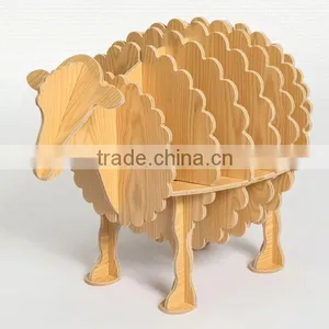 Art Deco Furniture Lovely Sheep Wood Shelf New Bookshelf Modern Design thumbnail-4