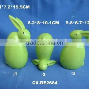 Ceramic Rabbit Deco-color Glazed Porcelain Rabbit -pottery Rabbit-ceramic Animal thumbnail-1