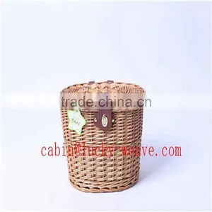 Hand Woven Natural Wicker Bicycle Basket thumbnail-4