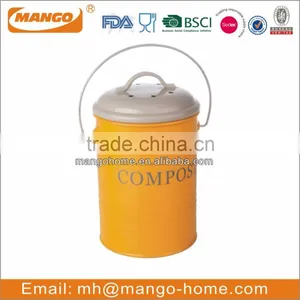 Colorful Powder Coating PP Inner Metal Kitchen Compost Bin thumbnail-3