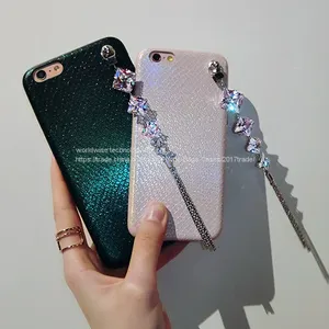 Imitation PU Leather Back Cover Shell Diamond Mobile Phone Cases for IPhone7/7Plus/6/6s/6plus/6splus Cell Phone Housing thumbnail-1
