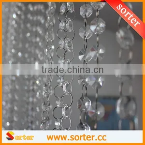 DIY Octagon Crystal Beads for Wedding Stage Decoration thumbnail-2