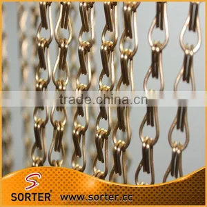 Anodised Aluminum Chain Link Strands Metal Curtain thumbnail-2