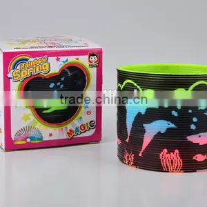 Plastic Colorful Magic Rainbow Spring With Printed Dolphin Toys/hot Sale Rainbow Circle thumbnail-1