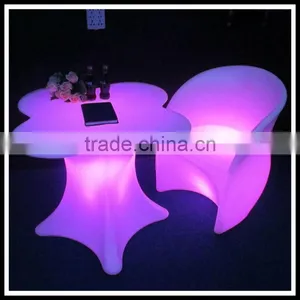 New Product High Quality PE Led Light Dinning Chair Sets / Bar Led Furniture Light up Leisure Chairs Sets thumbnail-2