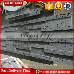 Natural Fenestrated Black Basalt Stone thumbnail-1