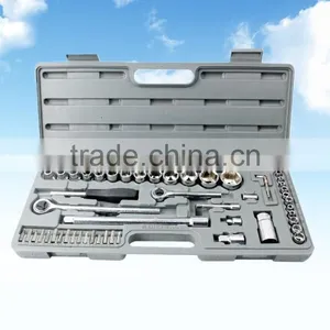 50 Pcs 1/4"&1/2" Drive Socket Wrench Set / Household Tools Set thumbnail-1