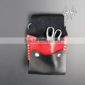 Black Salon PU Leather Hairdressing Scissors Clips Hair Cutting Combs Holster Holder Case Pouch Bag Barber thumbnail-1