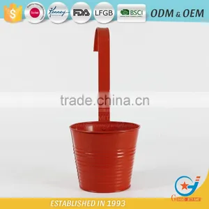 Garedn Galvanized and Iron Powder Coating Rose Red Modern Hanging Outdoor Wall Mounted Planters thumbnail-2