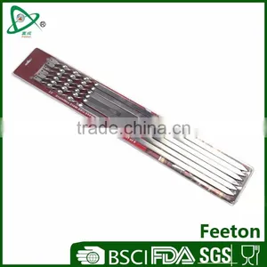 6pcs Stainless Steel Bbq Baking Skewers Set With Hanging Hole thumbnail-1