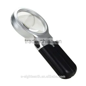 High Quality Cheap Factory Price Practical 3X Foldable Desktop Handheld Reading Magnifier With 2 LED Magnifying Glass thumbnail-1