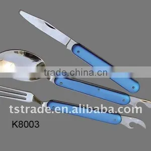 2014 Picnic Pocket Stainless Steel Multi Outdoor Barbecue Tool Set Tableware(K8003-1) thumbnail-1