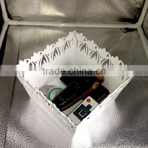 Plastic Fruit Tray With Lace Brim in Square Shape thumbnail-6