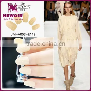 3D Natural Carving Matt Design False Nail Tips thumbnail-6
