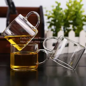 Mini Glass Cup for Coffee and Tea Kungfu Tea Cup Glass Wine Cup Wholesale Glass Cup for Resturant and Hotel thumbnail-1