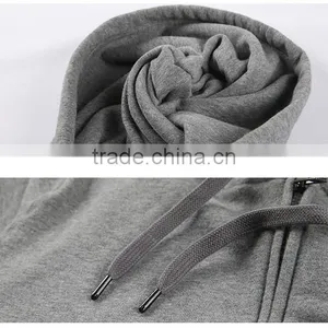 No Pockets Plain Slim Fit Wholesale Zip Hoodies thumbnail-5