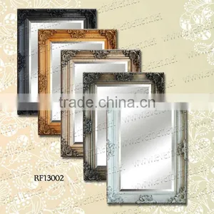 Resin Elegant Inlaid Fine Design Solid Wood Hanging Mirror thumbnail-1