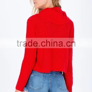 Winter Lady Zip Front Cowl Neck Sweater Knitting Pattern thumbnail-4