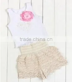 2017 Kids Stocks Cute Baby Girl Summer Sleeveless2 Pcs Baby Clothes/ Clothing thumbnail-2