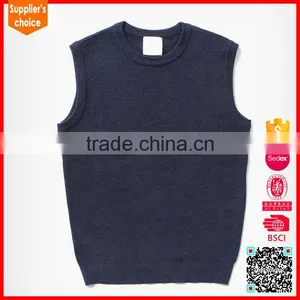 Hot Selling Merino Sheep Wool Vest Round Neck Vest Knitting Pattern thumbnail-3