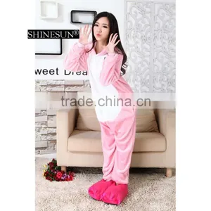 New Winter Unisex Men Women Adult Pajamas Cosplay Costume Cartoon Animal Pig Sleepwear thumbnail-1