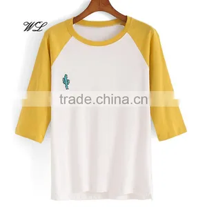 China Fashion Embroidered Short Sleeve Woman T-shirt Summer Woman Clothing Custom Woman T-shirt thumbnail-1