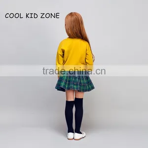 STOCK Available!COOL KID ZONE Autumn Winter New Design 100%cotton Long Sleeve Mini Girl Skirts and Tops Suit Girl Skirts thumbnail-2