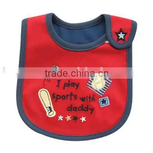 Cartoon Baby Cotton Bibs Plain White thumbnail-1