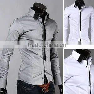 Wholesale Walson Hot Sale Spring New Fashion Casual Men's Solid Color Long-Sleeved Shirt Apparel thumbnail-1