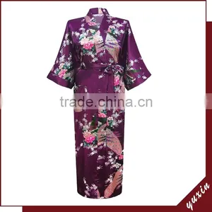 Satin Bridesmaid Robes Long Satin Sleeping Gown Night Dress KL007 thumbnail-1