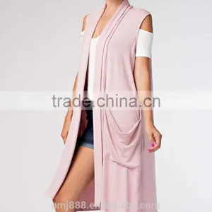 2013 Fashion Clothes Women Pocket Open Front Vest thumbnail-2
