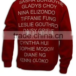 Lastest Product Best Price Full Printing Plain Red Pullover Hoodie thumbnail-3