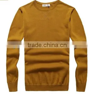 The Dark Yellow Long Sleeve Knitting Pullover Casual Men Knitted Sweater thumbnail-1