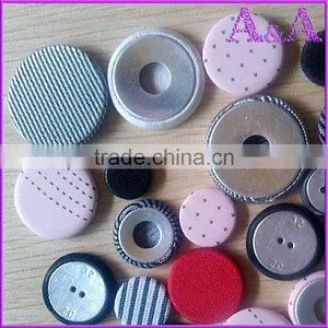Dot Printing Round Button Scrapboling DIY Mix Flat Back Fabric Covered Button thumbnail-3