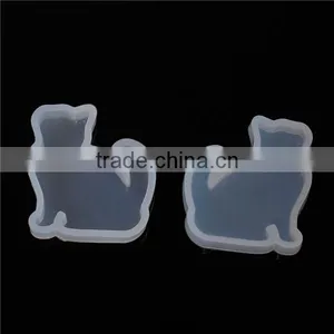 Silicone DIY Tools Resin Mold Cat Animal White 35mm x 32mm thumbnail-1