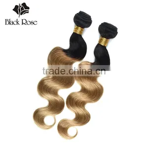 Black Rose Body Wave Two Tone Ombre Colored Brazilian Hair Weave Bundles thumbnail-5