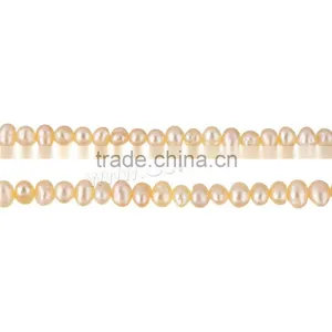 Raw Pearls Natural Freshwater 6-7mm Pink Loose Beads Pearl Strand Jewelry thumbnail-1