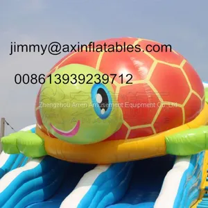 0.55MM Plato PVC Giant Commercial Sea Turtle Inflatable Water Slide For Kids thumbnail-3