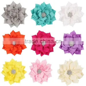 The New Hot Hair Multilayer Diamond Corner Playhouse Lotus Leaf Flower Hairpin 13 Color Optional thumbnail-2