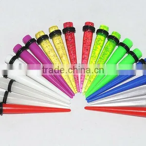New Acrylic Ear Taper Stretchers Kit Ear Plug Expander UV Body Piercing thumbnail-1