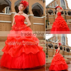 New Style Red Princess Ball Gown Wedding Dresses GP049 thumbnail-1