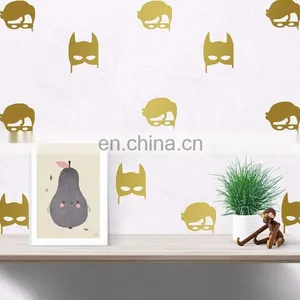 Superhero Mask Ins Style Vinyl Mini Wall Sticker Children Room Home Decoration Mural Roon Decal thumbnail-3