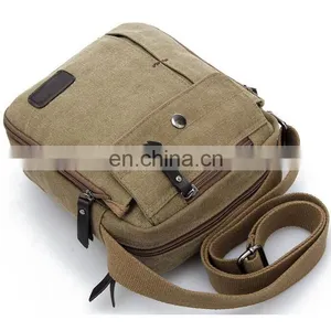Vintage Canvas School Military Shoulder Bag Messenger Bag Men thumbnail-2