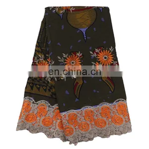 African New Arrival Wax Lace Fabric Material Cotton Ankara Embroidery Wax Print Fabric L170727001 thumbnail-6