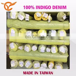 Made In Taiwan 100% Indigo Denim Fabric Stock Lots thumbnail-1