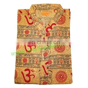 Half Sleeve Long Yoga Kurta in Cotton, Size : Chest 120 x Height 104 x Sleeve 25 Centimeters. thumbnail-4